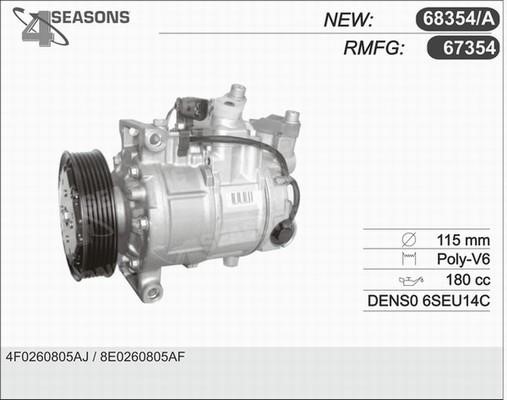 AHE 68354/A Compressor, air conditioning 68354A: Buy near me in Poland at 2407.PL - Good price!