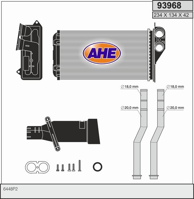 AHE 93968 Heat exchanger, interior heating 93968: Buy near me in Poland at 2407.PL - Good price!