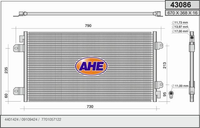 AHE 43086 Радиатор кондиционера (Конденсатор) 43086: Отличная цена - Купить в Польше на 2407.PL!