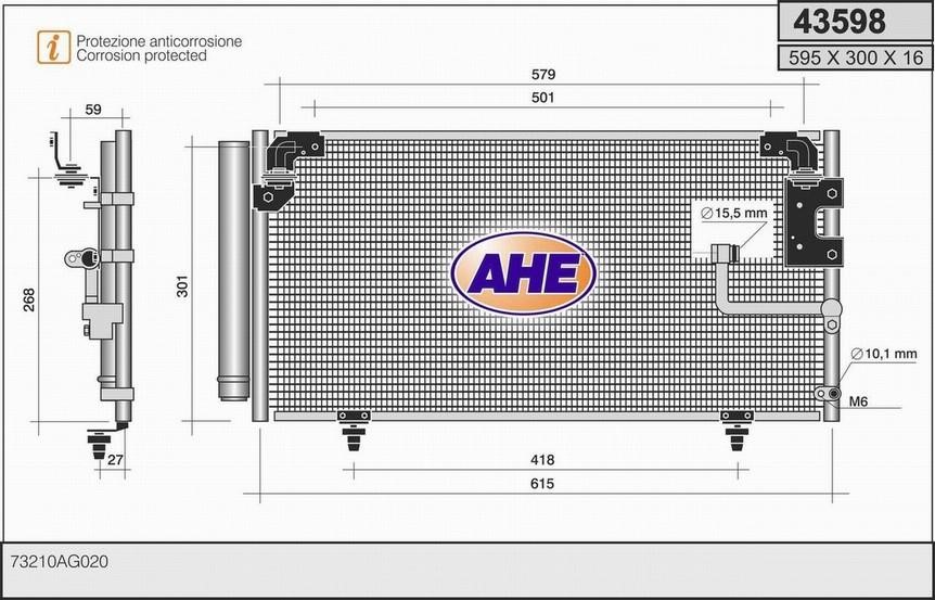 AHE 43598 Радиатор кондиционера (Конденсатор) 43598: Отличная цена - Купить в Польше на 2407.PL!