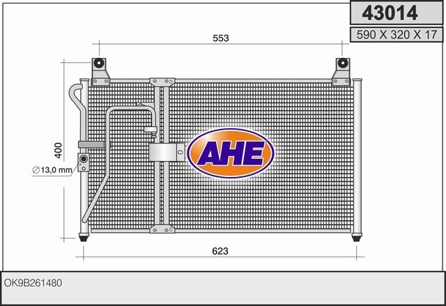 AHE 43014 Радиатор кондиционера (Конденсатор) 43014: Отличная цена - Купить в Польше на 2407.PL!