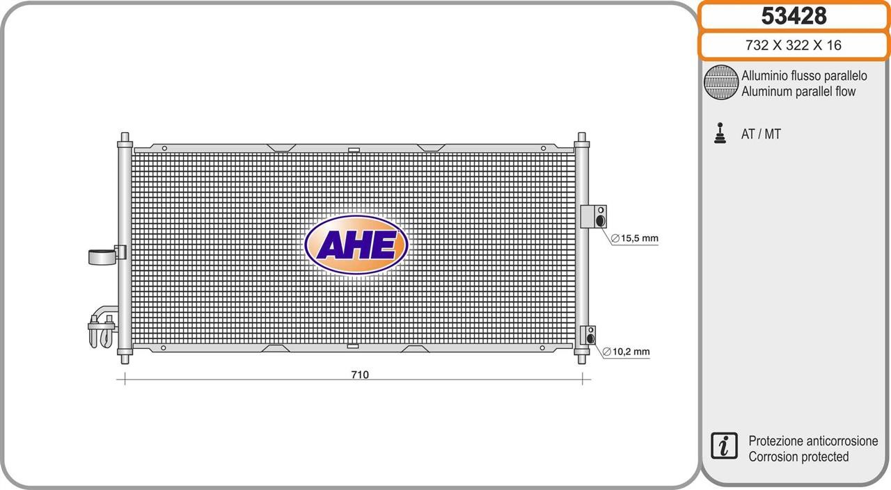 AHE 53428 Радиатор кондиционера (Конденсатор) 53428: Отличная цена - Купить в Польше на 2407.PL!