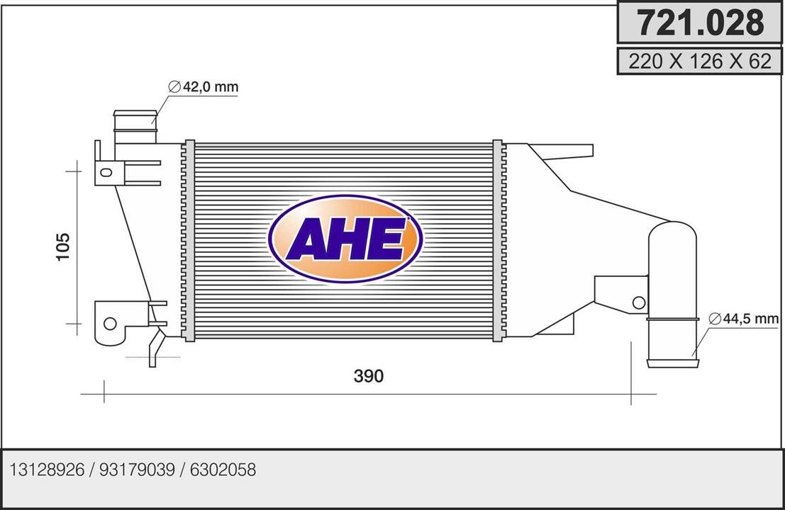 AHE 721.028 Intercooler, charger 721028: Buy near me in Poland at 2407.PL - Good price!