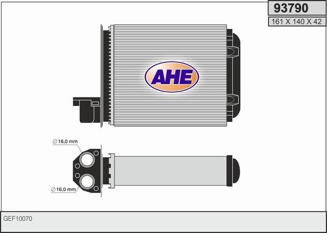 AHE 93790 Heat Exchanger, interior heating 93790: Buy near me in Poland at 2407.PL - Good price!