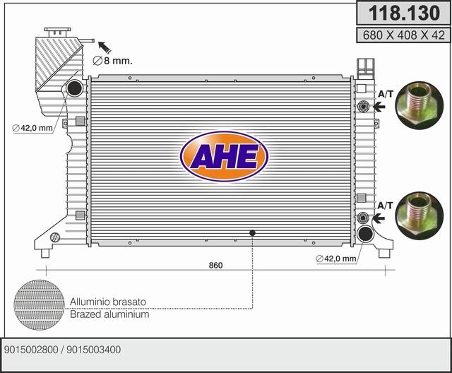 AHE 118.130 Radiator, engine cooling 118130: Buy near me in Poland at 2407.PL - Good price!