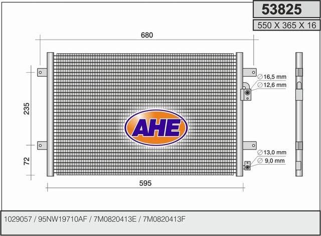 AHE 53825 Радиатор кондиционера (Конденсатор) 53825: Отличная цена - Купить в Польше на 2407.PL!