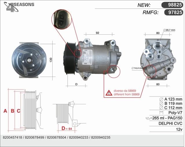 AHE 97825 Compressor, air conditioning 97825: Buy near me in Poland at 2407.PL - Good price!