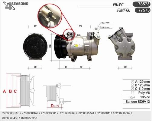 AHE 77573 Compressor, air conditioning 77573: Buy near me in Poland at 2407.PL - Good price!