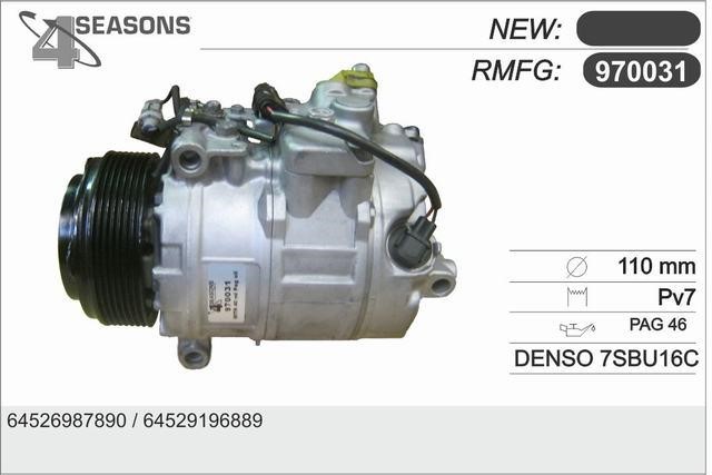 AHE 970031 Compressor, air conditioning 970031: Buy near me in Poland at 2407.PL - Good price!
