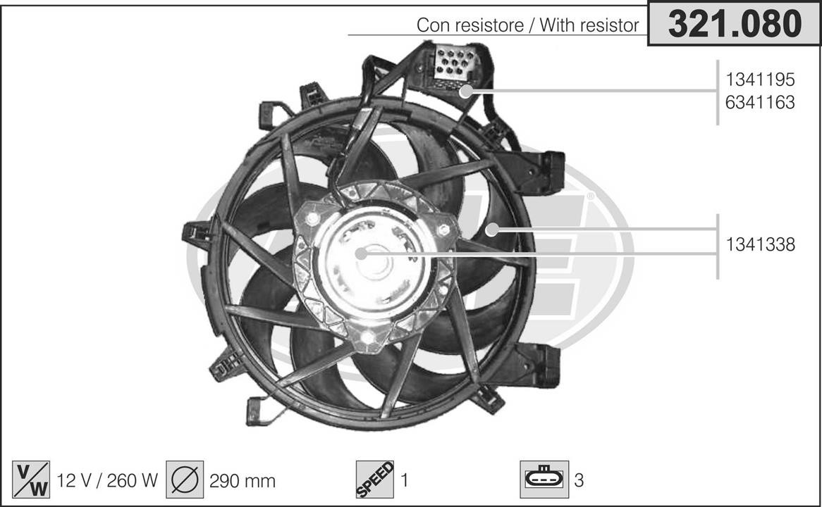 AHE 321.080 Fan, radiator 321080: Buy near me in Poland at 2407.PL - Good price!