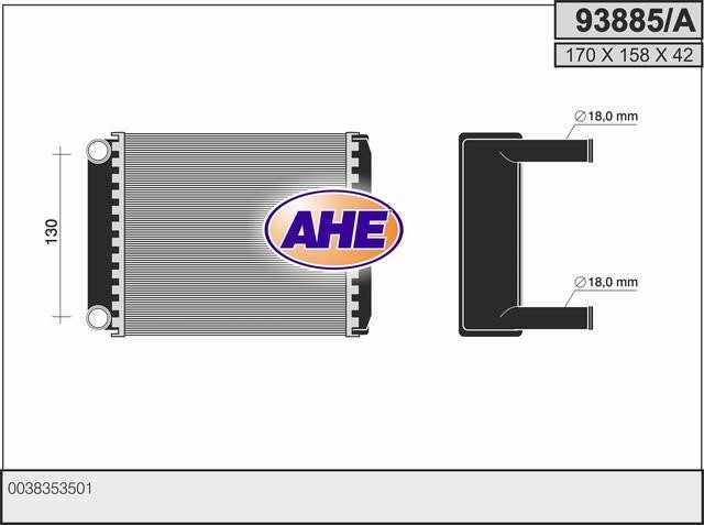 AHE 93885/A Радиатор отопителя салона 93885A: Купить в Польше - Отличная цена на 2407.PL!