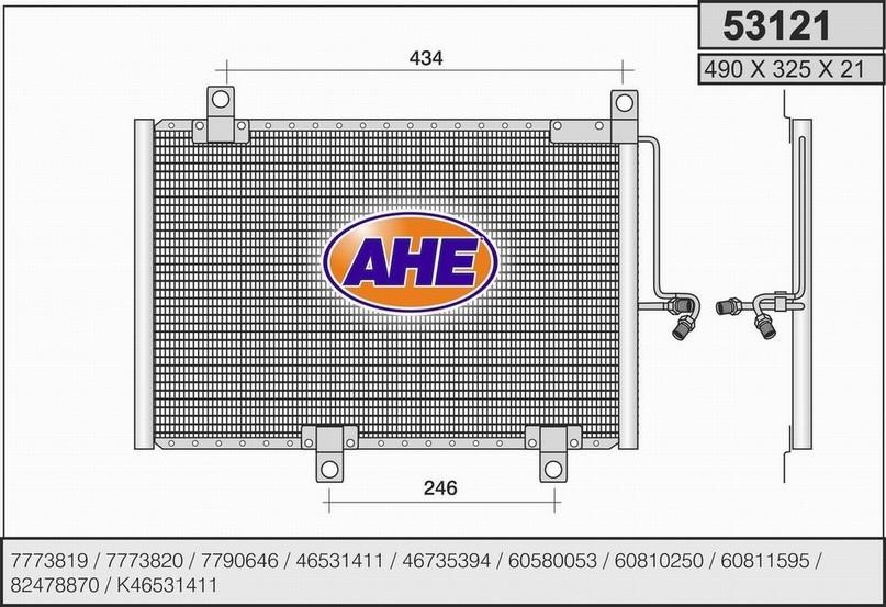AHE 53121 Радиатор кондиционера (Конденсатор) 53121: Отличная цена - Купить в Польше на 2407.PL!