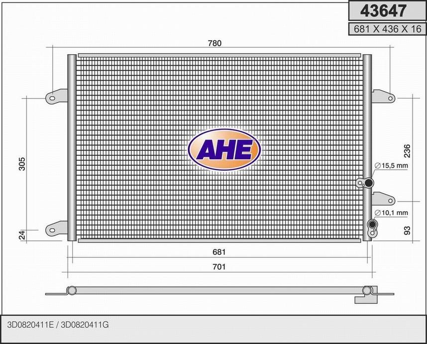 AHE 43647 Cooler Module 43647: Buy near me in Poland at 2407.PL - Good price!