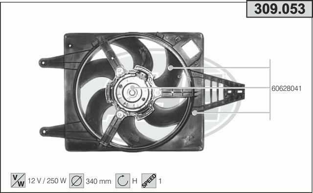 AHE 309.053 Вентилятор, система охолодження двигуна 309053: Приваблива ціна - Купити у Польщі на 2407.PL!