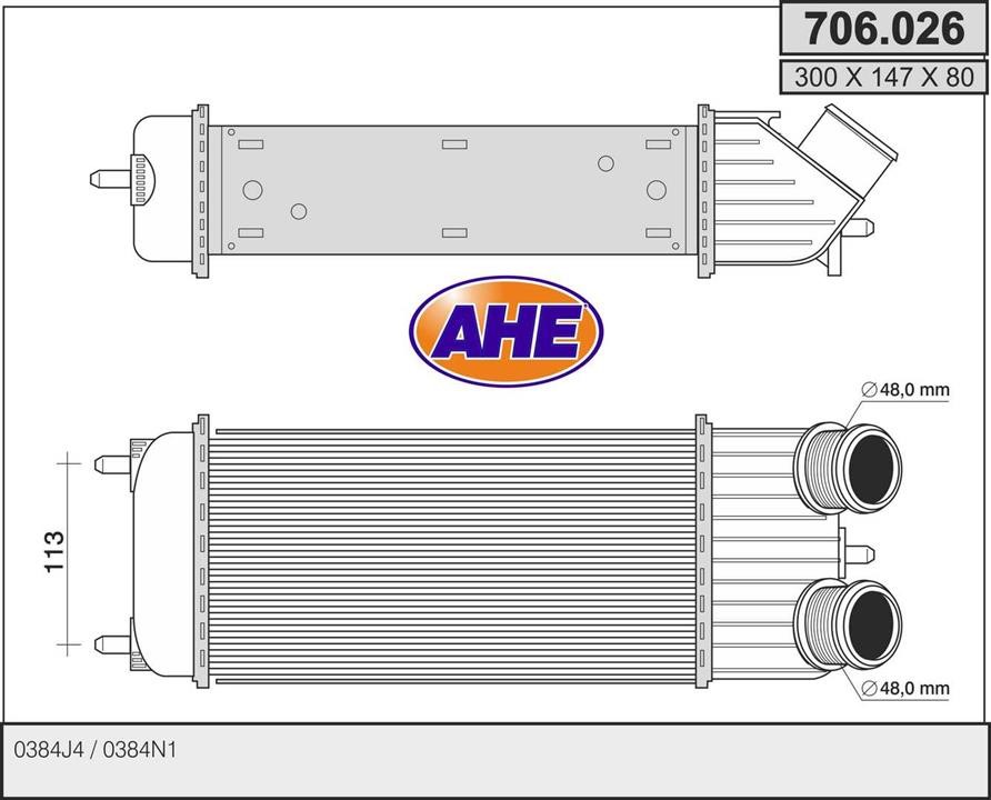 AHE 706.026 Intercooler, charger 706026: Buy near me in Poland at 2407.PL - Good price!