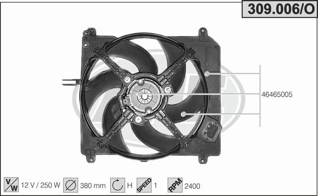 AHE 309.006/O Fan, radiator 309006O: Buy near me in Poland at 2407.PL - Good price!