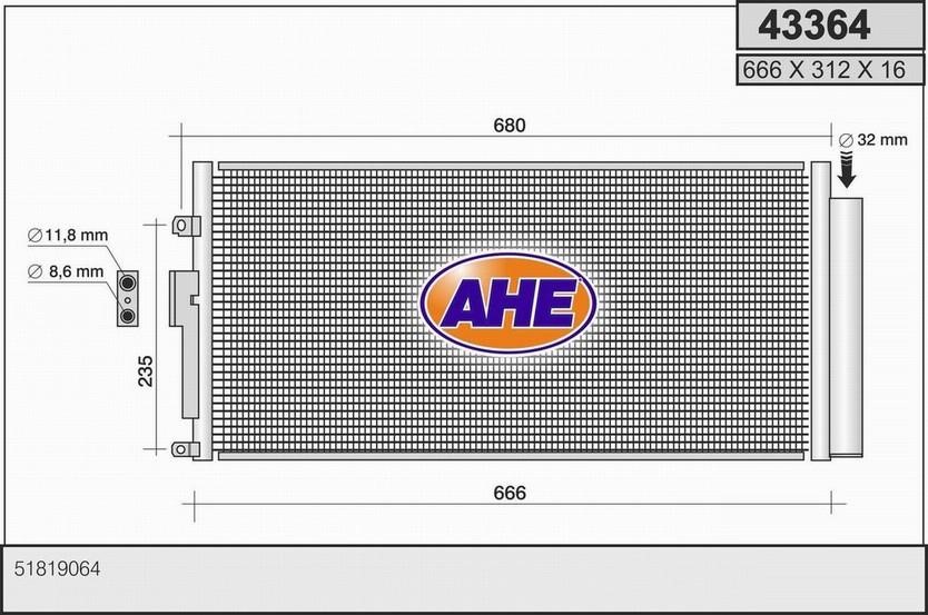 AHE 43364 Cooler Module 43364: Buy near me in Poland at 2407.PL - Good price!