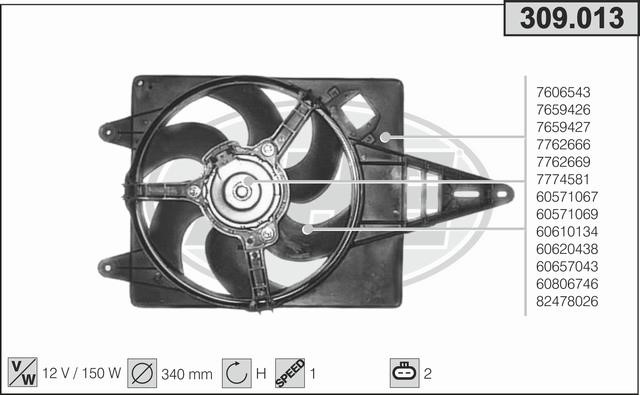 AHE 309.013 Вентилятор, система охолодження двигуна 309013: Приваблива ціна - Купити у Польщі на 2407.PL!