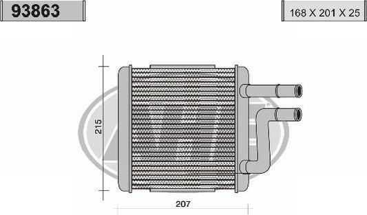 AHE 93863 Heat exchanger, interior heating 93863: Buy near me in Poland at 2407.PL - Good price!