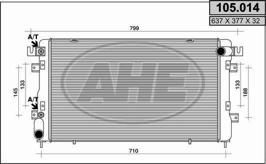 AHE 105.014 Радиатор охлаждения двигателя 105014: Отличная цена - Купить в Польше на 2407.PL!