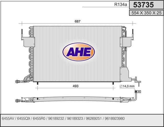 AHE 53735 Радиатор кондиционера (Конденсатор) 53735: Отличная цена - Купить в Польше на 2407.PL!