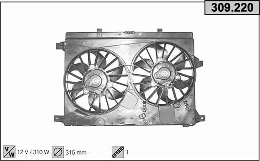 AHE 309.220 Вентилятор, система охолодження двигуна 309220: Купити у Польщі - Добра ціна на 2407.PL!