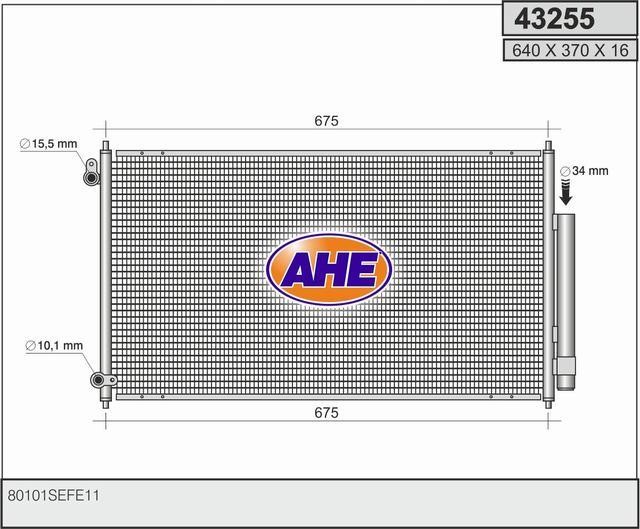 AHE 43255 Радіатор кондиціонера (Конденсатор) 43255: Купити у Польщі - Добра ціна на 2407.PL!