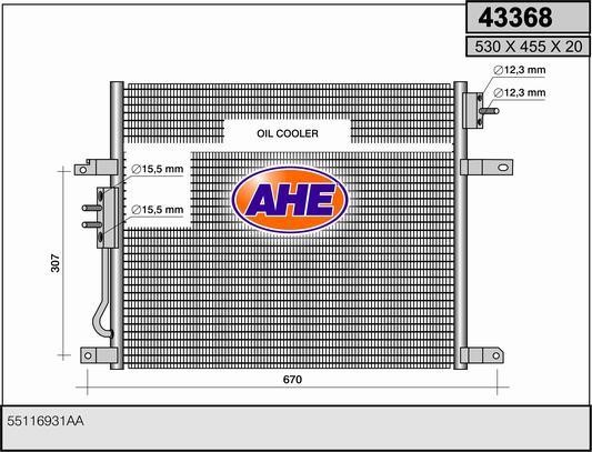 AHE 43368 Радиатор кондиционера (Конденсатор) 43368: Купить в Польше - Отличная цена на 2407.PL!