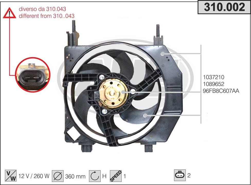 AHE 310.002 Fan, radiator 310002: Buy near me in Poland at 2407.PL - Good price!