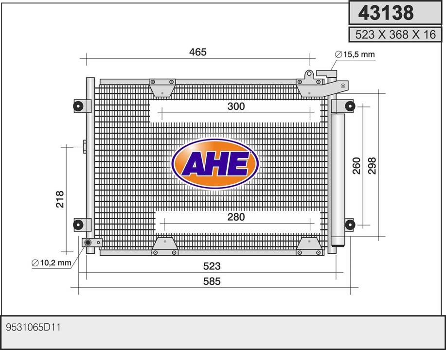 AHE 43138 Радиатор кондиционера (Конденсатор) 43138: Купить в Польше - Отличная цена на 2407.PL!