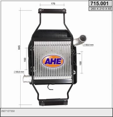 AHE 715.001 Intercooler, charger 715001: Buy near me in Poland at 2407.PL - Good price!