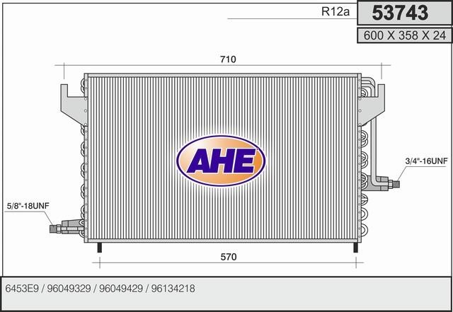 AHE 53743 Радиатор кондиционера (Конденсатор) 53743: Отличная цена - Купить в Польше на 2407.PL!