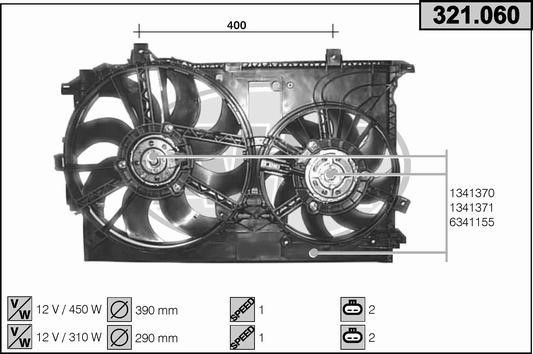 AHE 321.060 Fan, radiator 321060: Buy near me in Poland at 2407.PL - Good price!