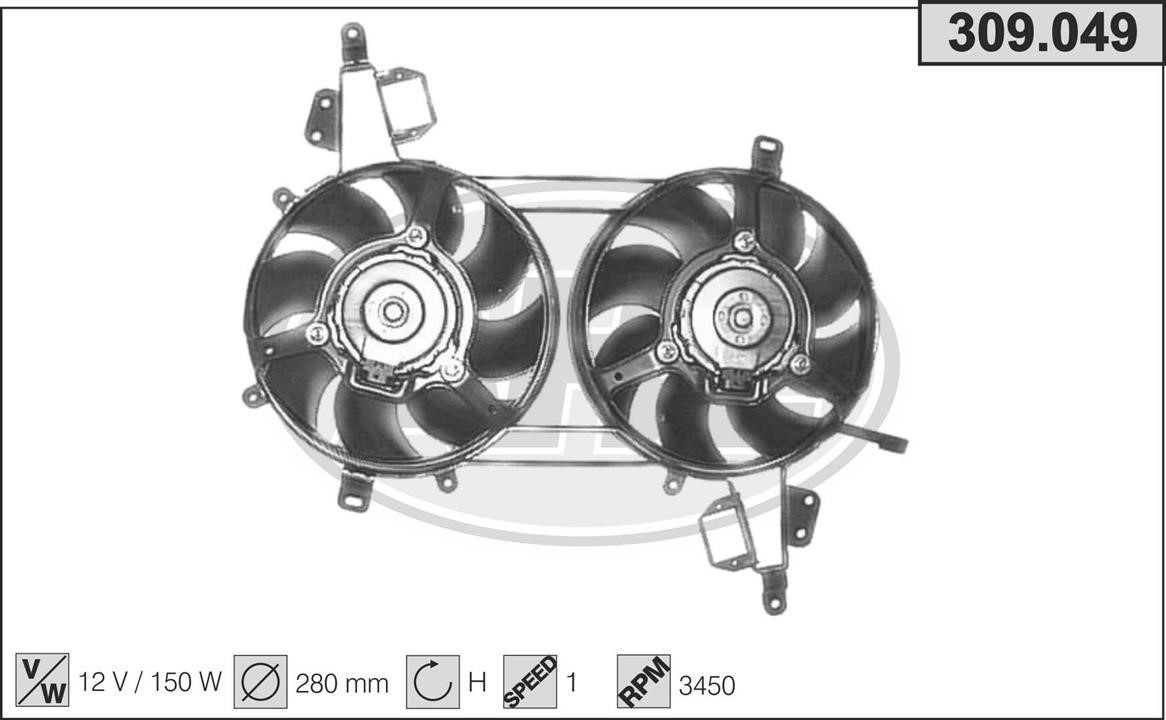 AHE 309.049 Fan, radiator 309049: Buy near me at 2407.PL in Poland at an Affordable price!