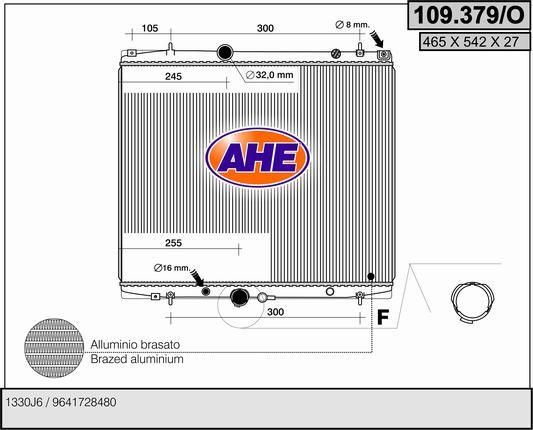 AHE 109.379/O Радіатор охолодження двигуна 109379O: Приваблива ціна - Купити у Польщі на 2407.PL!