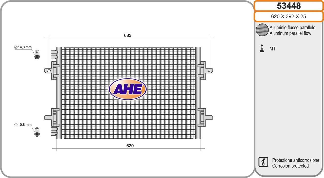 AHE 53448 Радиатор кондиционера (Конденсатор) 53448: Отличная цена - Купить в Польше на 2407.PL!