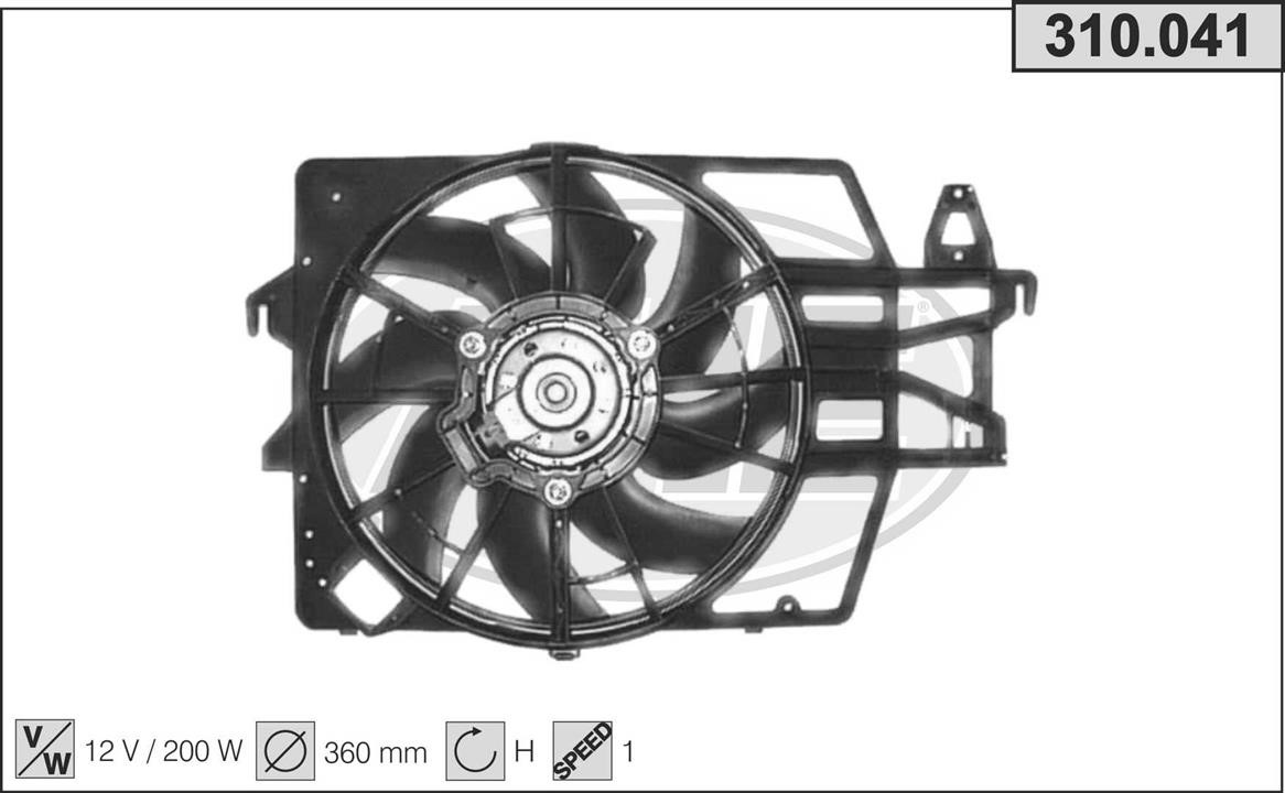 AHE 310.041 Вентилятор, система охолодження двигуна 310041: Приваблива ціна - Купити у Польщі на 2407.PL!