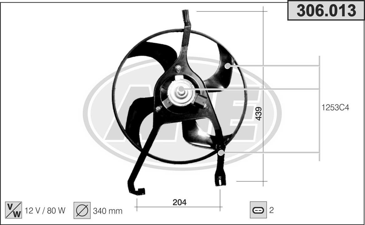 AHE 306.013 Fan, radiator 306013: Buy near me in Poland at 2407.PL - Good price!