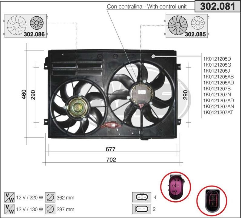 AHE 302.081 Fan, radiator 302081: Buy near me in Poland at 2407.PL - Good price!