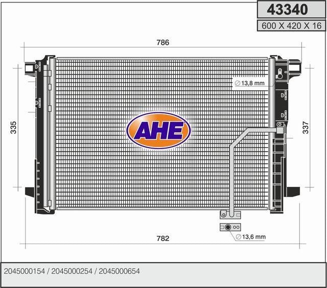 AHE 43340 Радиатор кондиционера (Конденсатор) 43340: Отличная цена - Купить в Польше на 2407.PL!