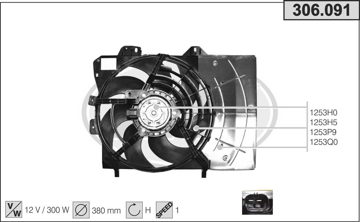 AHE 306.091 Fan, radiator 306091: Buy near me in Poland at 2407.PL - Good price!