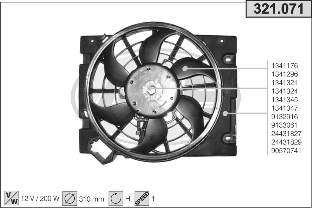 AHE 321.071 Fan, radiator 321071: Buy near me in Poland at 2407.PL - Good price!