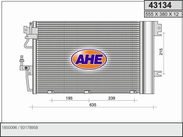 AHE 43134 Радиатор кондиционера (Конденсатор) 43134: Отличная цена - Купить в Польше на 2407.PL!