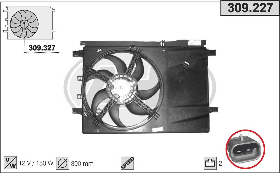 AHE 309.227 Вентилятор, система охолодження двигуна 309227: Приваблива ціна - Купити у Польщі на 2407.PL!