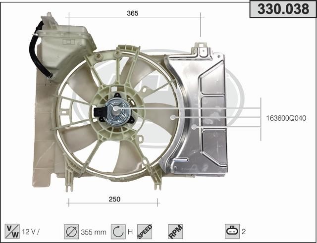 AHE 330.038 Вентилятор, система охолодження двигуна 330038: Приваблива ціна - Купити у Польщі на 2407.PL!