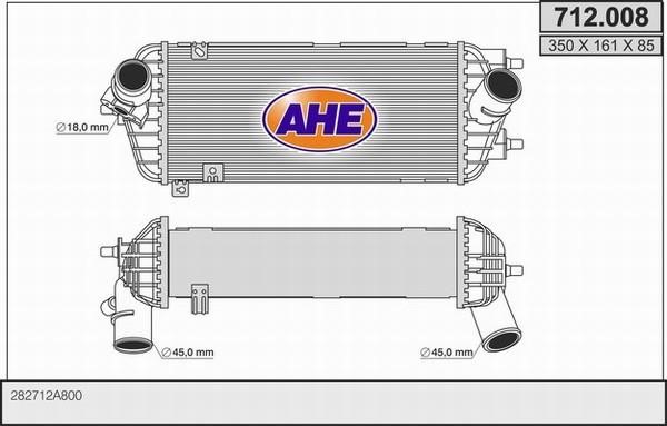 AHE 712.008 Intercooler, charger 712008: Buy near me in Poland at 2407.PL - Good price!