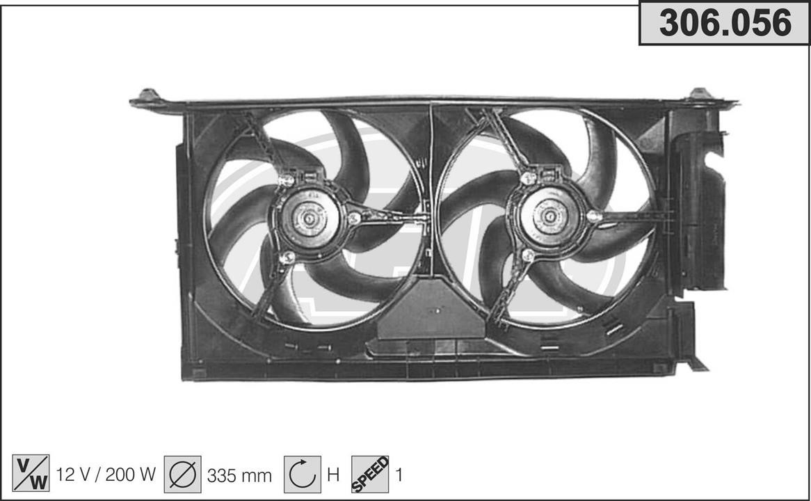 AHE 306.056 Fan, radiator 306056: Buy near me in Poland at 2407.PL - Good price!