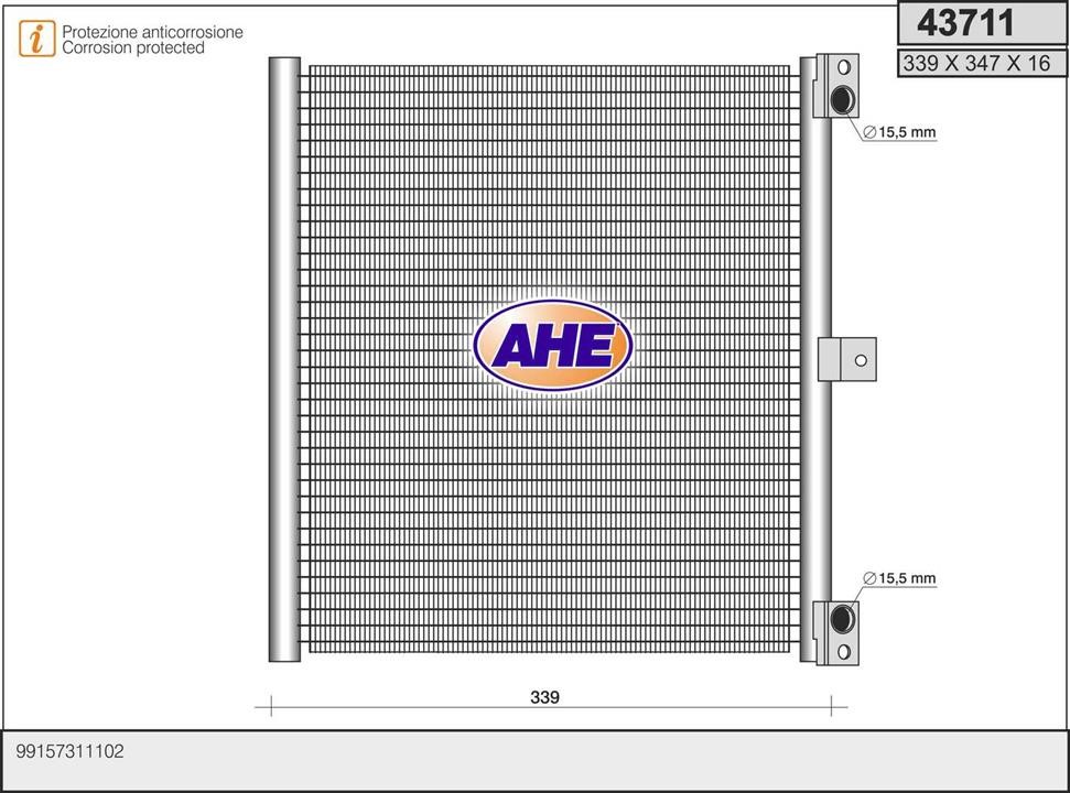 AHE 43711 Condenser 43711: Buy near me in Poland at 2407.PL - Good price!