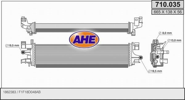 AHE 710.035 Intercooler, charger 710035: Buy near me in Poland at 2407.PL - Good price!