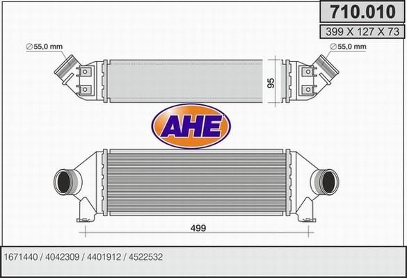 AHE 710.010 Intercooler, charger 710010: Buy near me in Poland at 2407.PL - Good price!